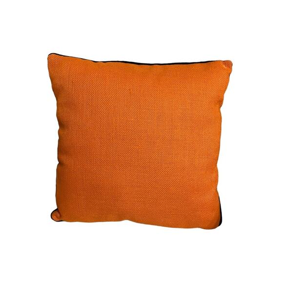 NWT Halloween Stay For A Bite Orange Bats Decorative Accent Pillow 15x15 - Picture 6 of 6